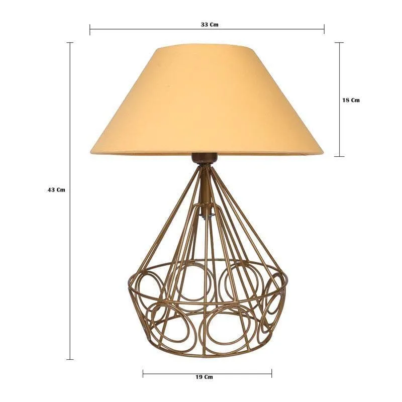 Farmhouse Fabric Table Lamp - Yellow,Gold media 6