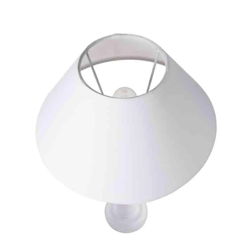 Earthie Wooden Fabric Table Lamp - White media 6