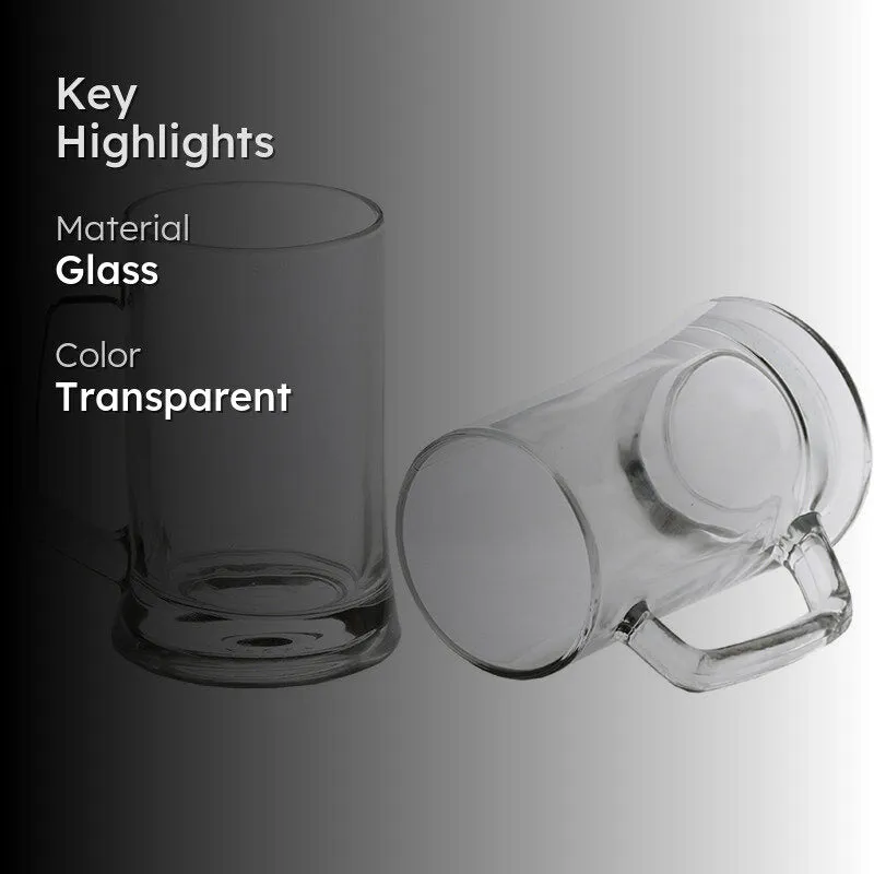 Classic Glass Beer Mug Set - 400 ML media 2