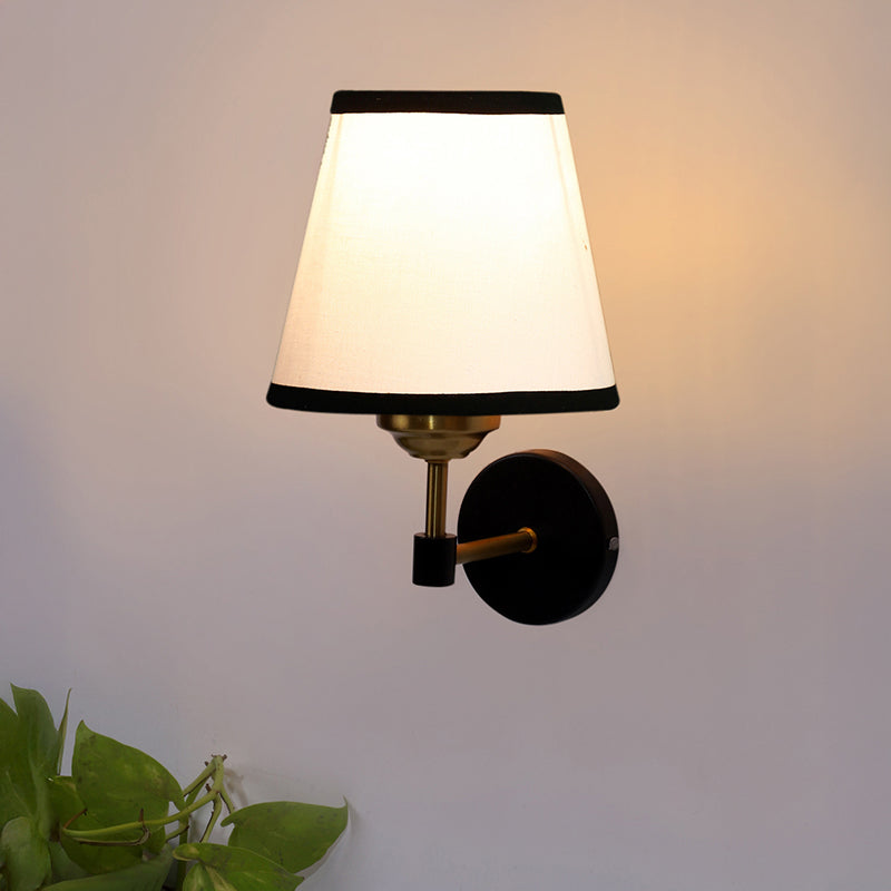 Aquilon Edge Steel & Cotton Wall Lamp - White