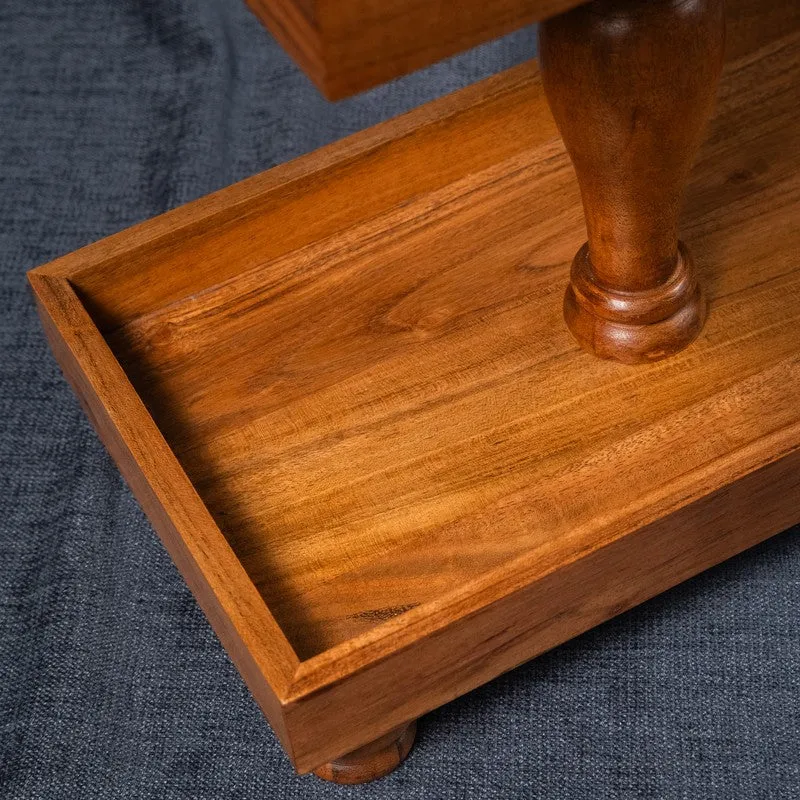DuoServe Rectangle Wooden Two-Tier Cake Stand media 4