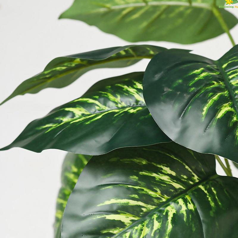 Faux Everlasting Philodendron Plant With Black Plastic Pot - 58 cm media 4