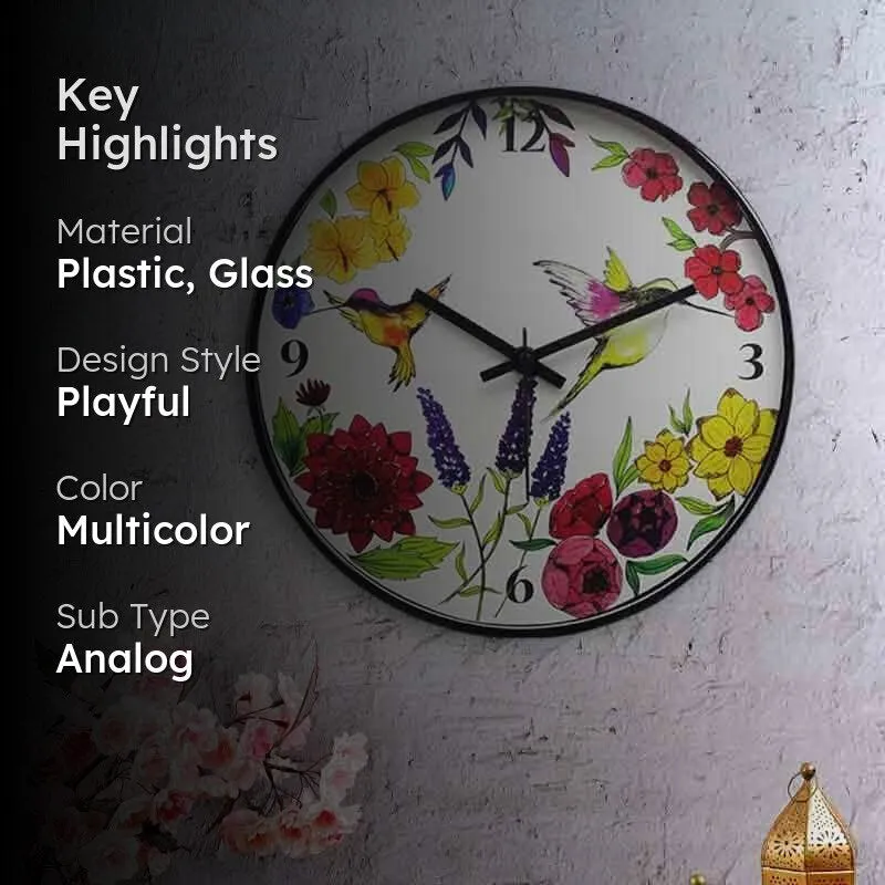 Humming Bird Wall Clock media 2