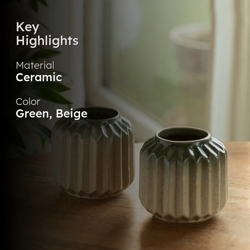 Elara Ceramic Vase - Set Of Two media 2