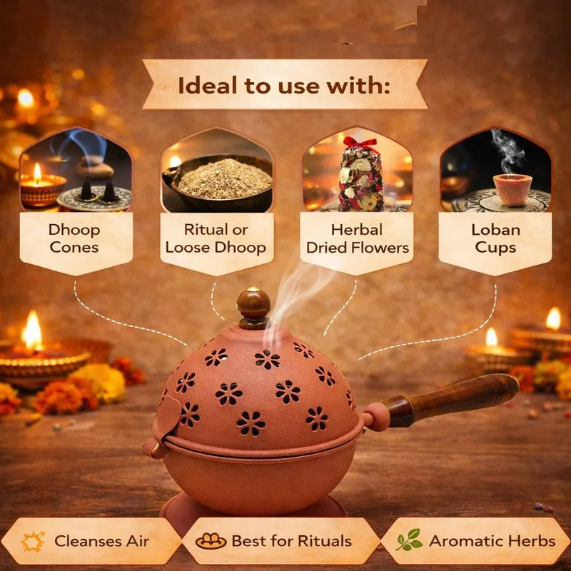 Dhoop Shanti Incense Holder - Brown media 4