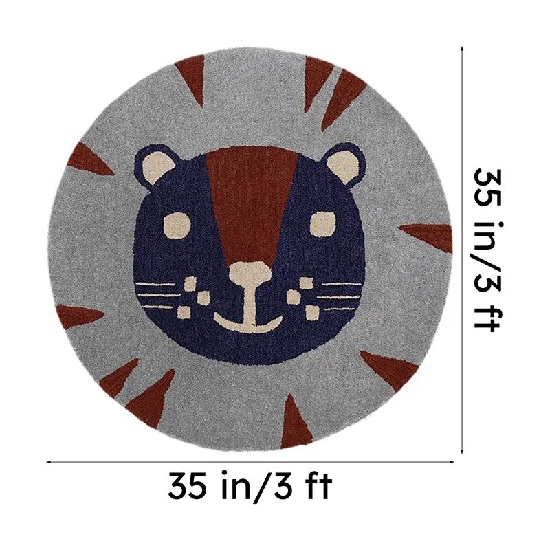 Pride King Wool Carpet - Blue,Maroon media 6