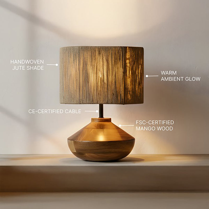 Fig Living Faith Jute Table Lamp - Brown media 8