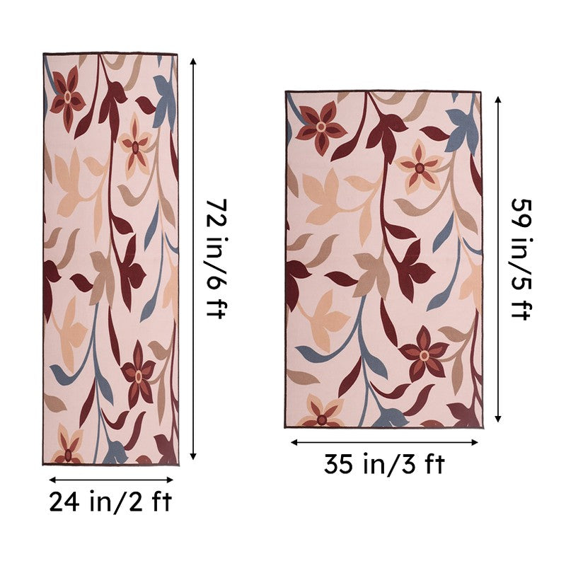 Earthy Flora Anti-Skid Nylon Carpet media 7