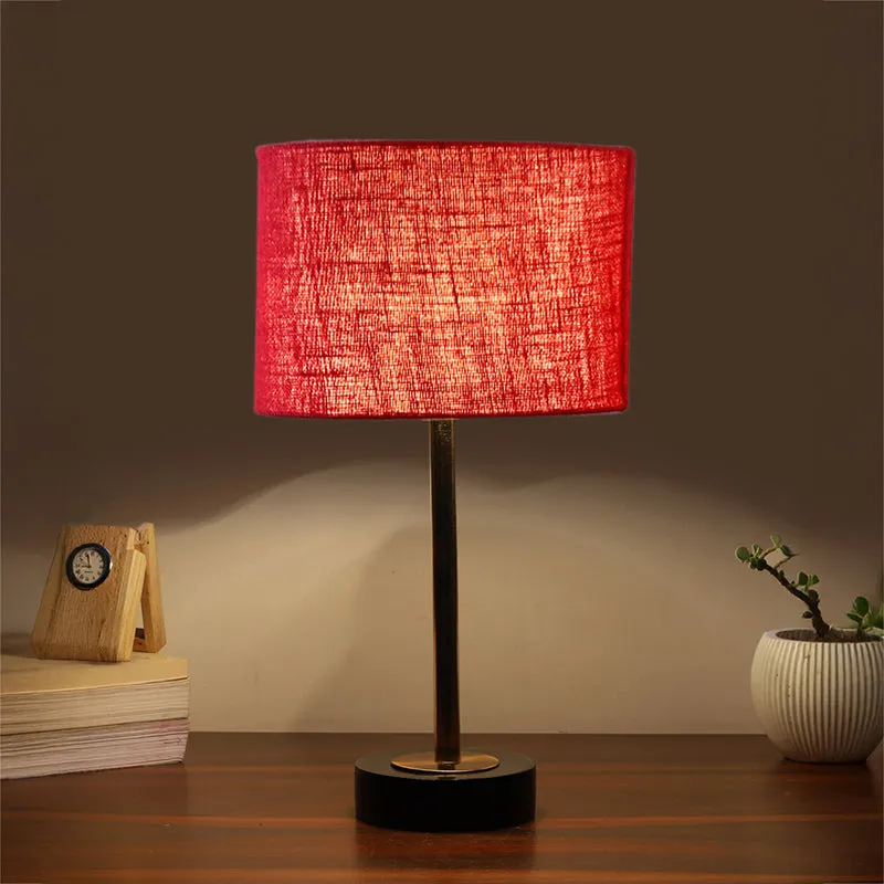 Sienna I Rodin Wooden Table Lamp - Maroon,Gold,Black media 1