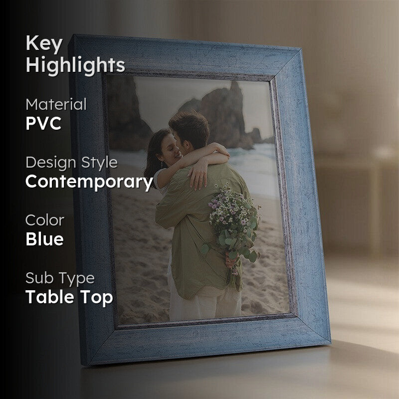 Elegant Vintage Style PVC Photo Frame - Blue media 2