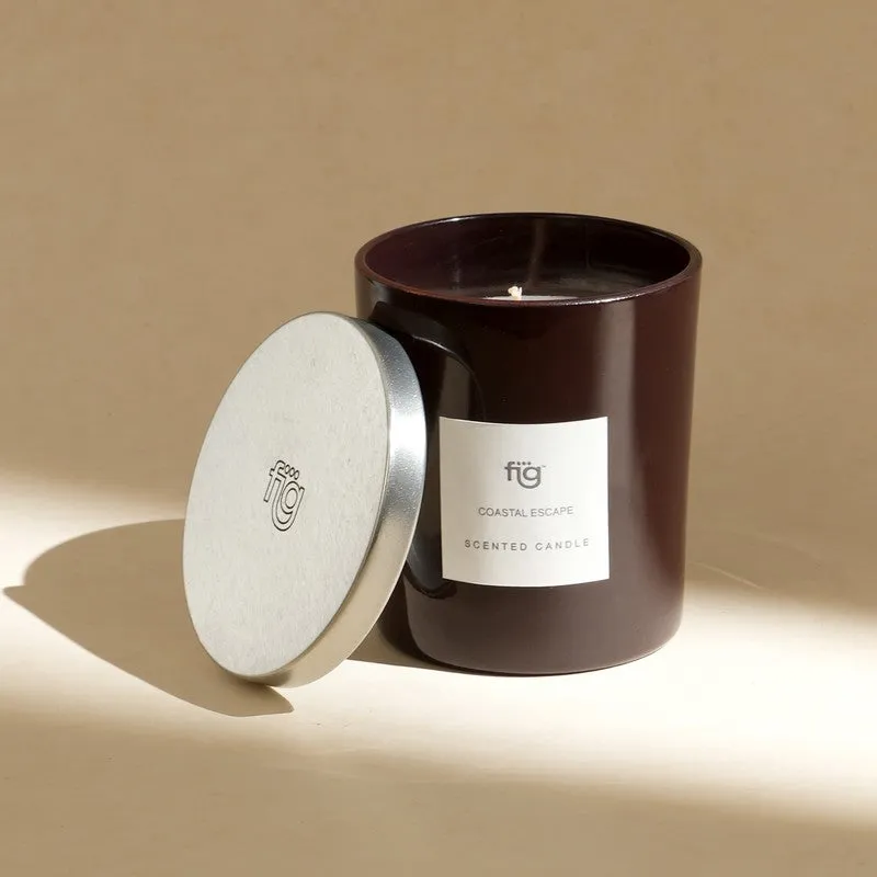 Fig Living Coastal Escape Scented Candle - Mandarin Orange, Jasmine, Musk & Sandalwood media 3