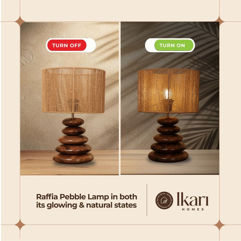 Pebble Mango Wood Table Lamp media 3