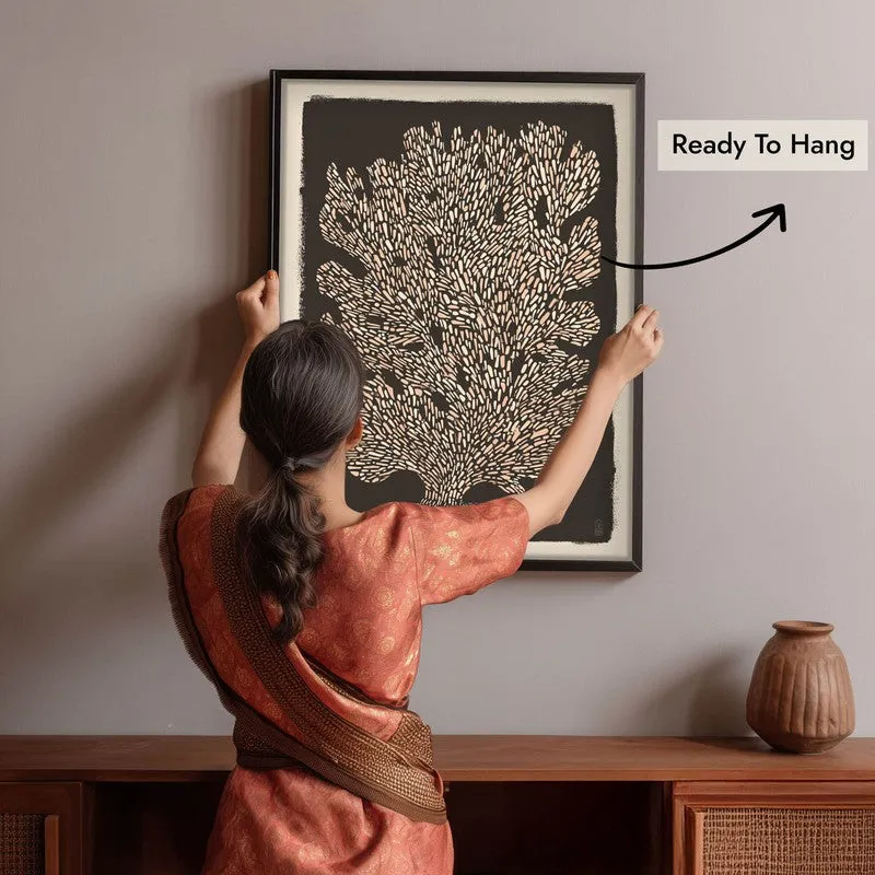 Tree of Life Illustration Canvas Wall Painting With Black Frame media 9