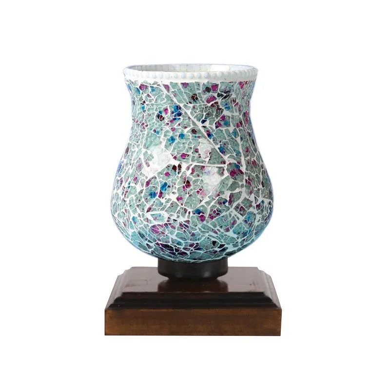Shimmer Mosaic Glass Table Lamp - Multicolor media 6