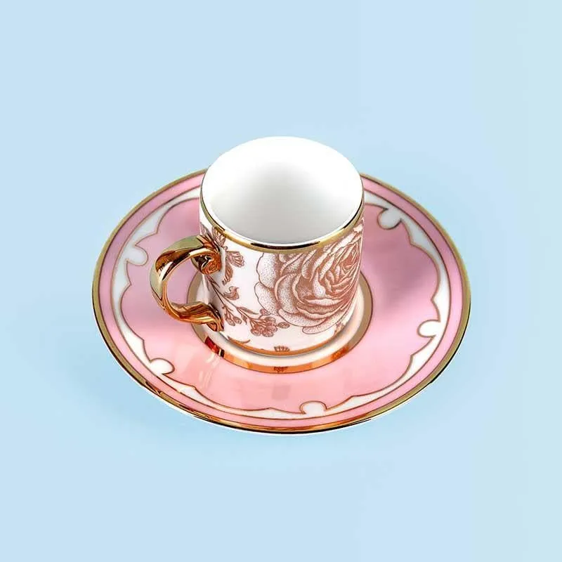 Rosette Demitasse Cup & Sacucer - Set Of Two media 6