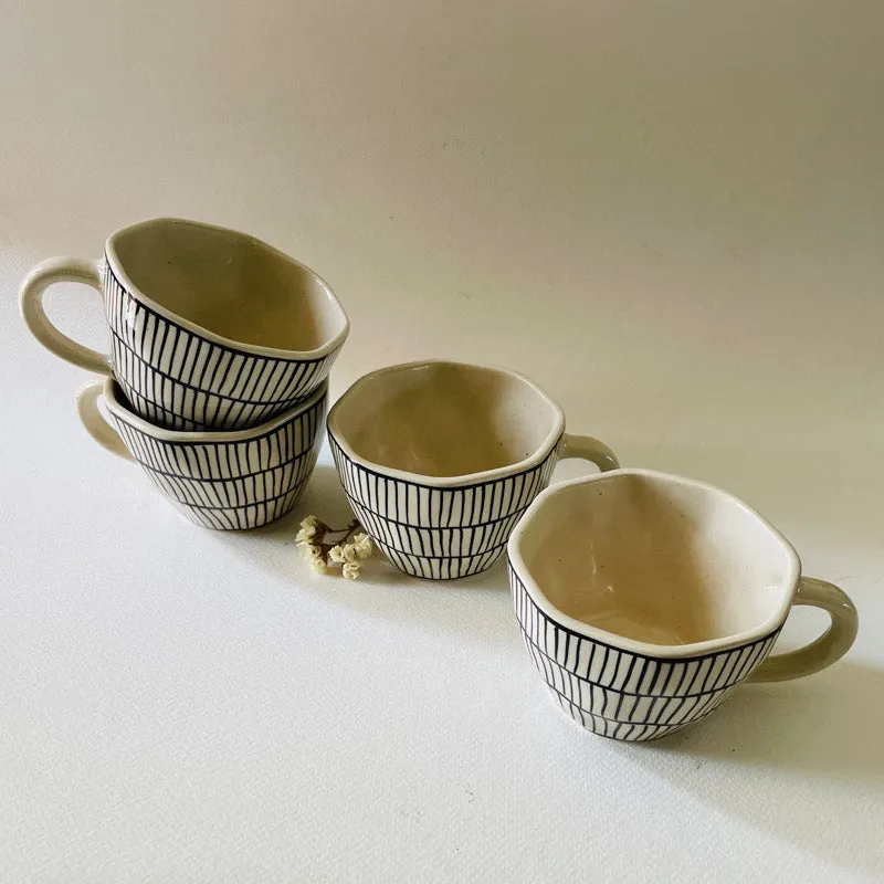 Marta Ceramic Coffee Mug (240 mL Each) - Set of Four media 4