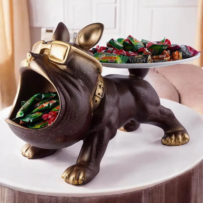 The Posh Pup Painted Polyresin Show Piece - Coffee media 1