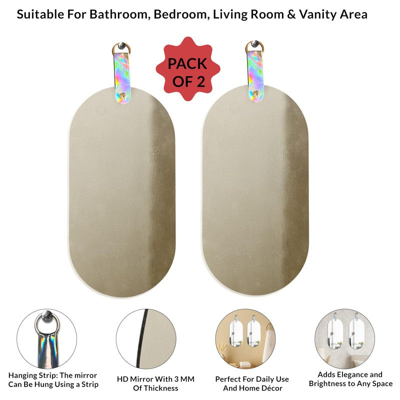 Pure Reflection Frameless Wall Mirror - Set Of Two media 10