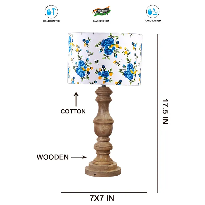 Elowen Carve Wooden Table Lamp - Multicolor media 7
