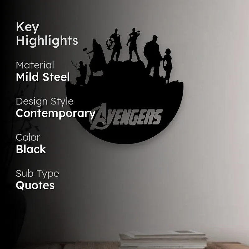 Avengers Silhouette Steel Mild Steel Wall Accent media 2