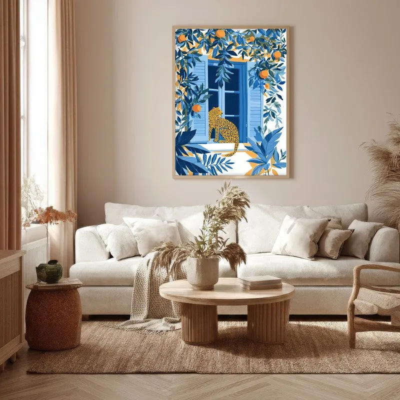 Jungle Charm Canvas Wall Painting - Brown Frame media 5