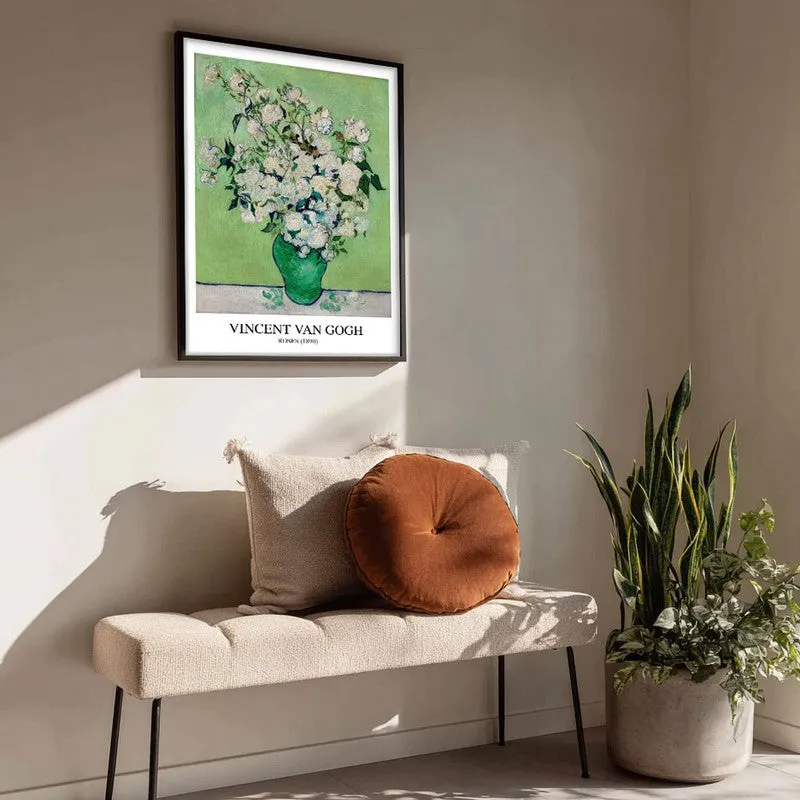Roses Vincent Van Gogh Archival Canvas Wall Painting - Black Frame media 4