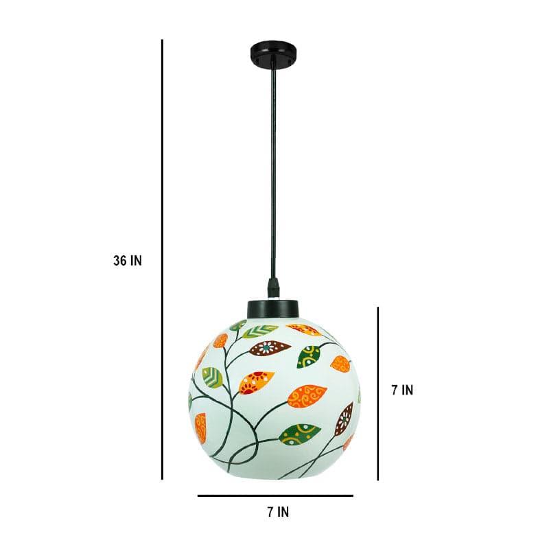 Flora Dance Moon Hand Painted Glass Ceiling Lamp media 5