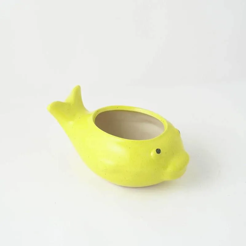 Ceramic Fish Shaped Planter media 5