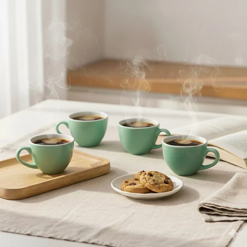Brew Ceramic Tea Cup (80 mL Each) - Set Of Four media 1