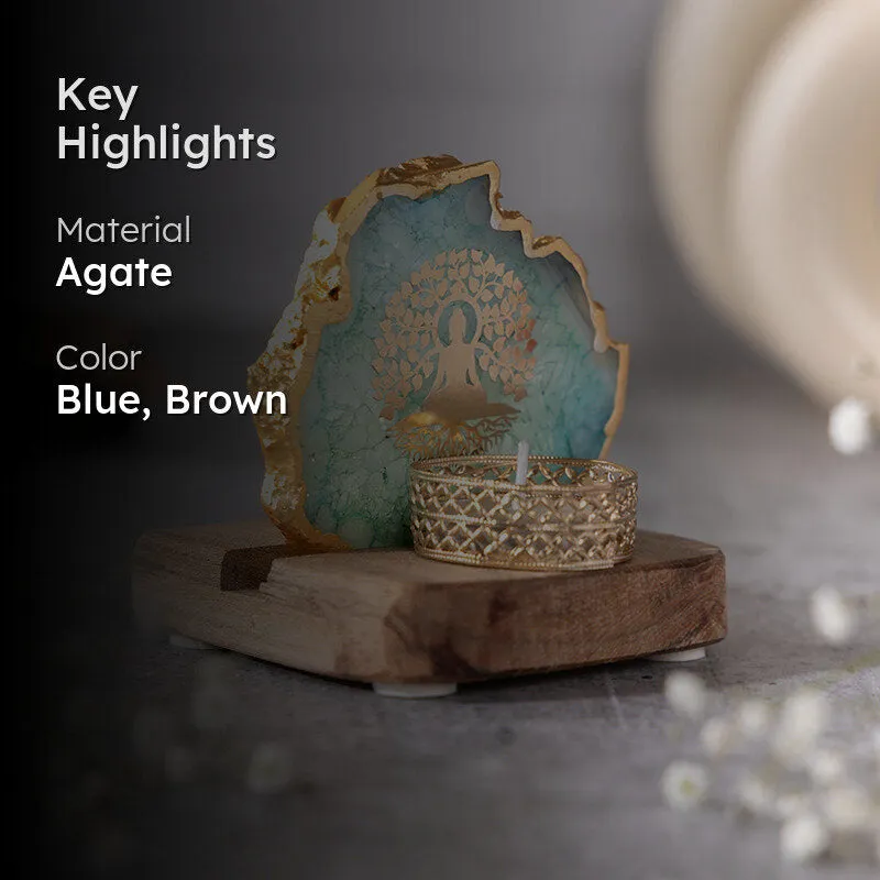 Life Tree Tea Light Holder - Blue media 2