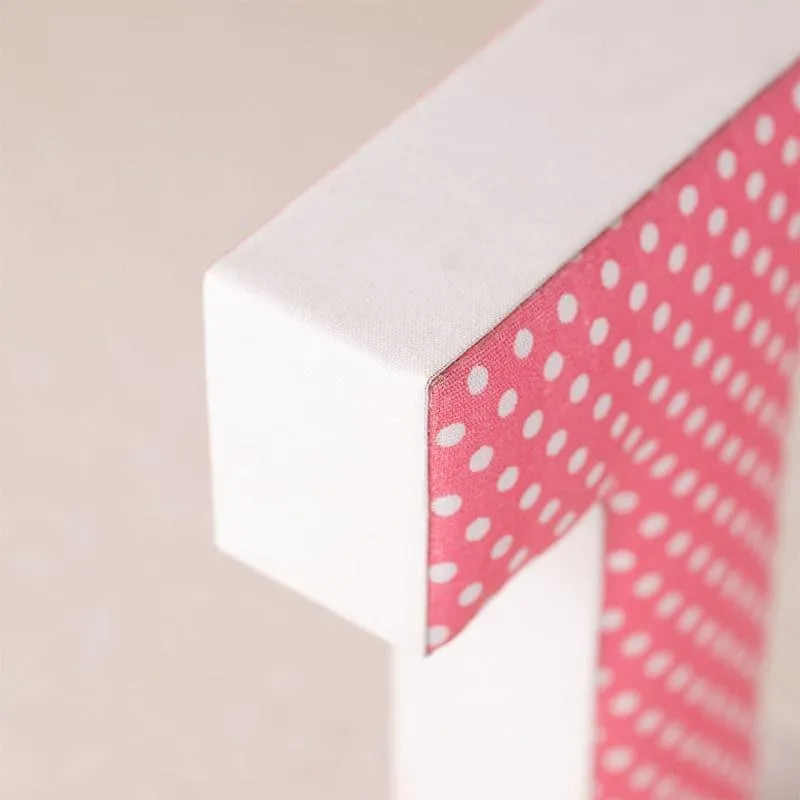 Alphabet I Polka MDF & Fabric Wall Accent media 5