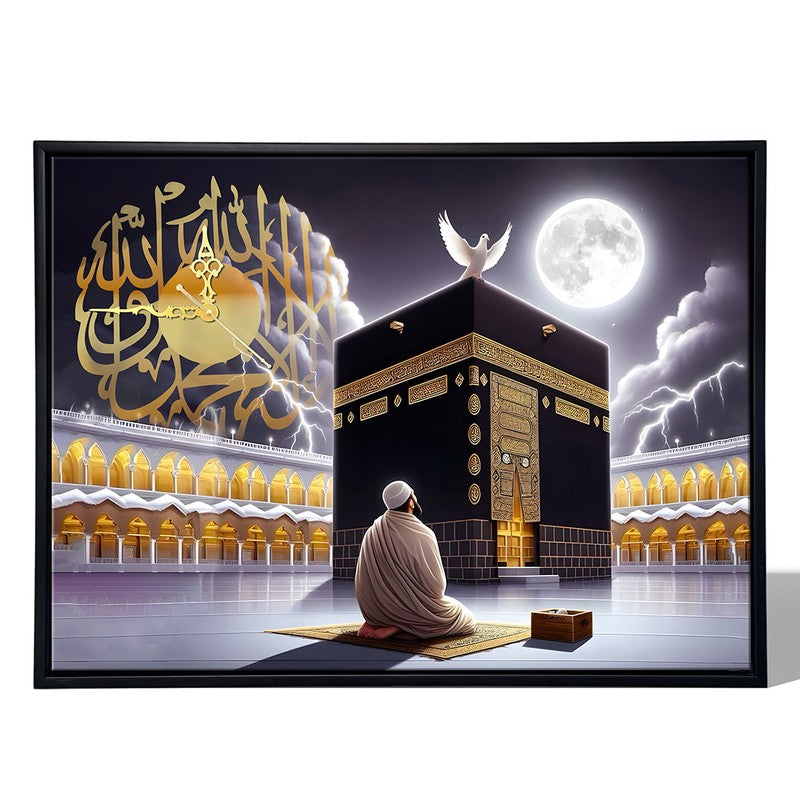 Allah wall Art With Clock media 5