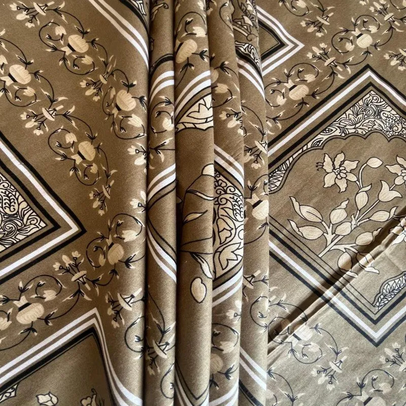 Kalaash Cotton Bedsheets (Brown) - 400 TC media 5
