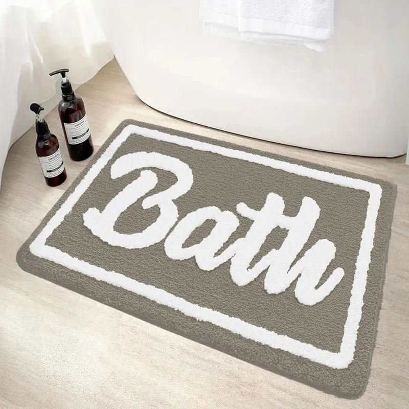 Bath Time Microfiber Bath Mat - Taupe media 3