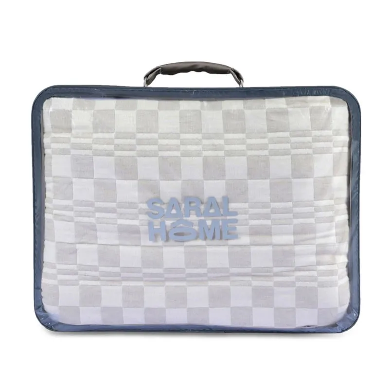 Ivory (Beige Checks Comforter) - Two Piece Set media 7
