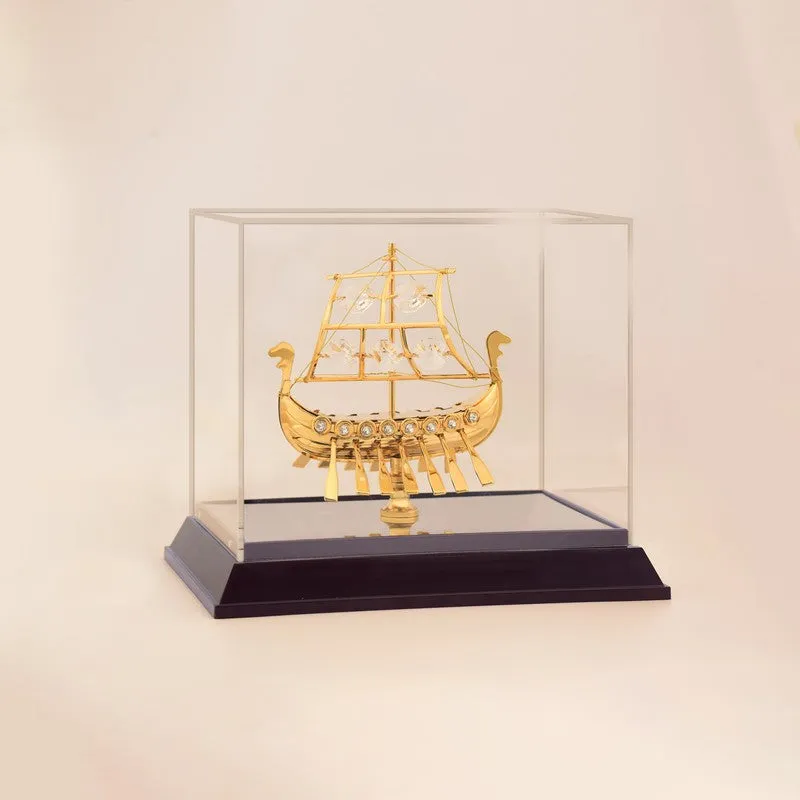 Gilded Majesty 24K Gold Plated Mild Steel Showpiece media 3