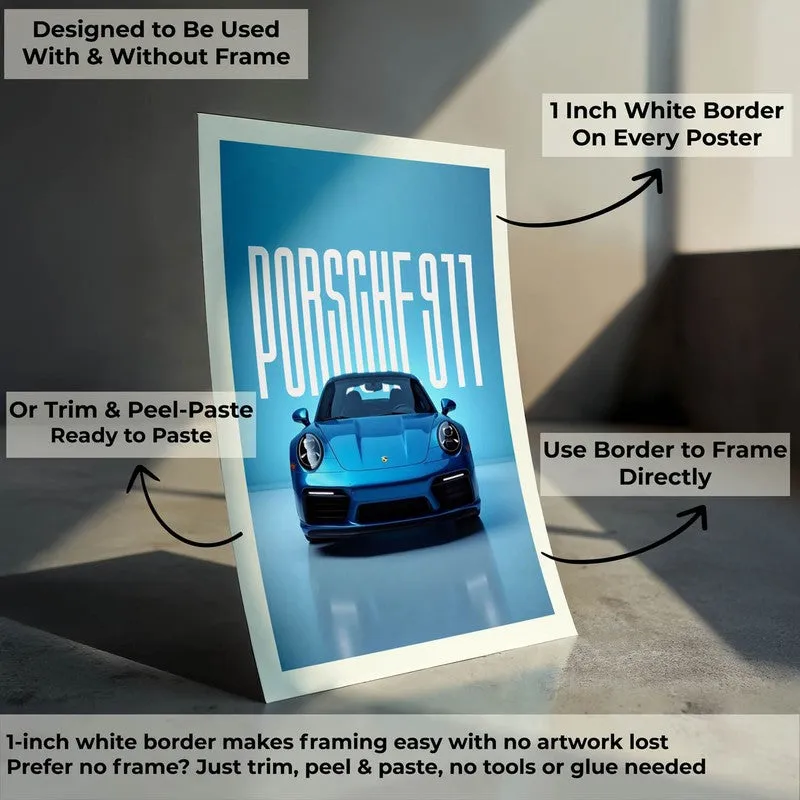 Porsche Passion Wall Poster - Blue media 7