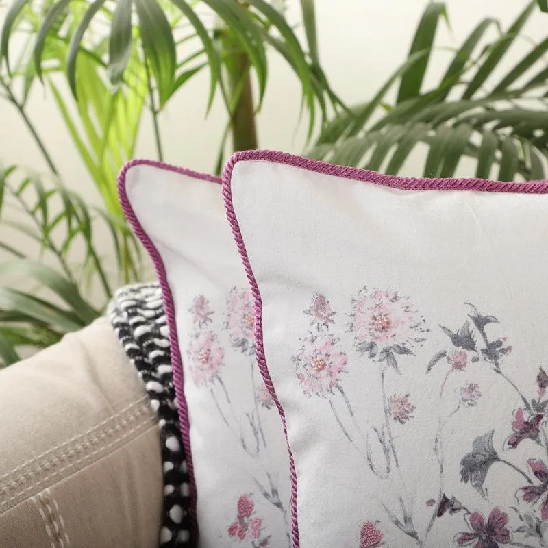 Tuscan Fields Printed Cotton Cushion Cover - Set Of Two media 4