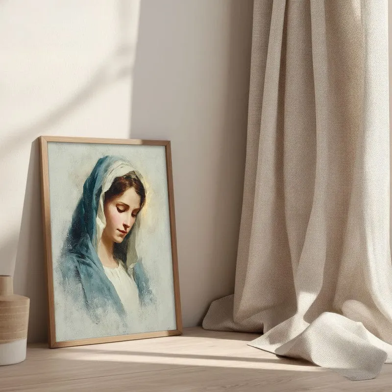 Whispers of Faith Archival Paper Wall Painting With Brown Frame media 3