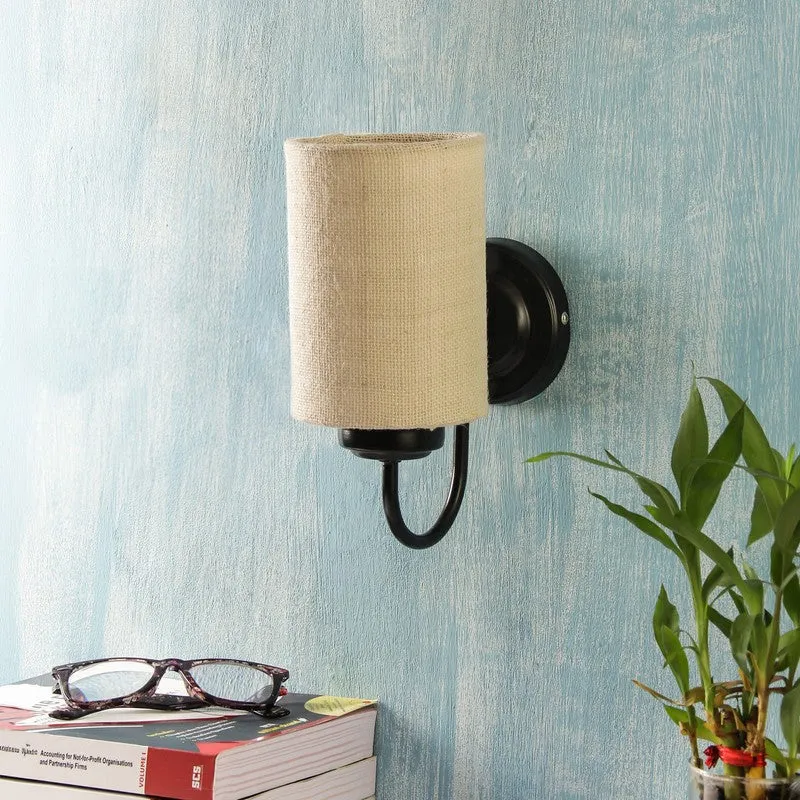 Cyluxe Soft Loom Jute Wall Lamp - Brown media 4
