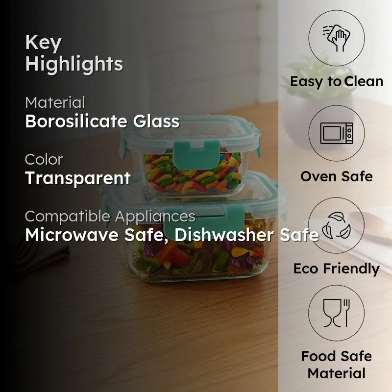 Tifran Leak Proof Glass Lunch Box - Set Of Two media 2