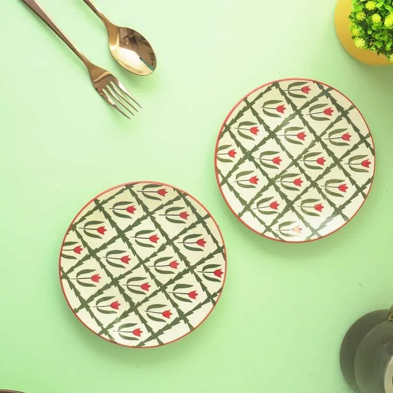 Dianthus Ceramic Quarter Plates - Set Of Two media 3
