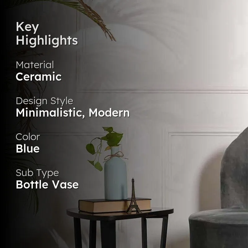 Japanese Bottle Vase - Blue media 2
