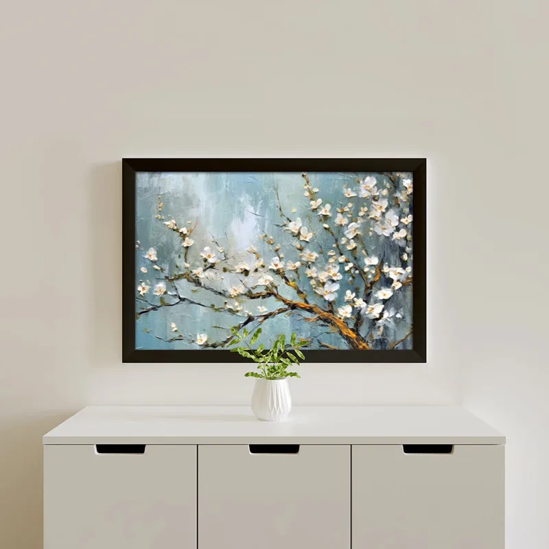 Snowy Blooms Wall Painting media 1