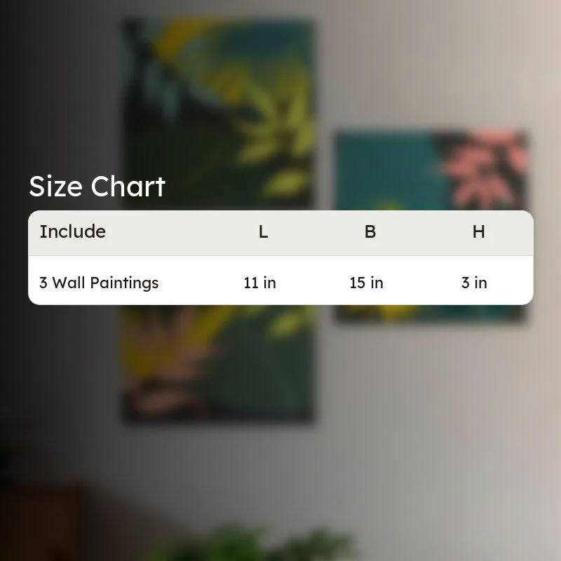 Lush Linger Wall Painting - Set Of Three media 5