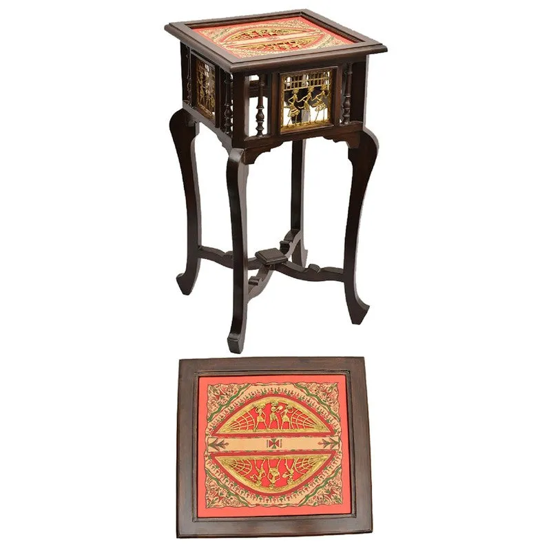 Nirvan Teak Wood Side Table media 5