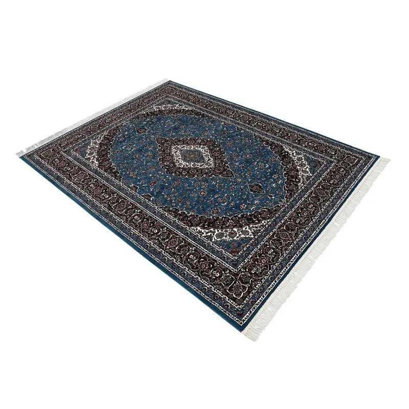 RitiRang Artificial Silk Carpet - Blue media 4