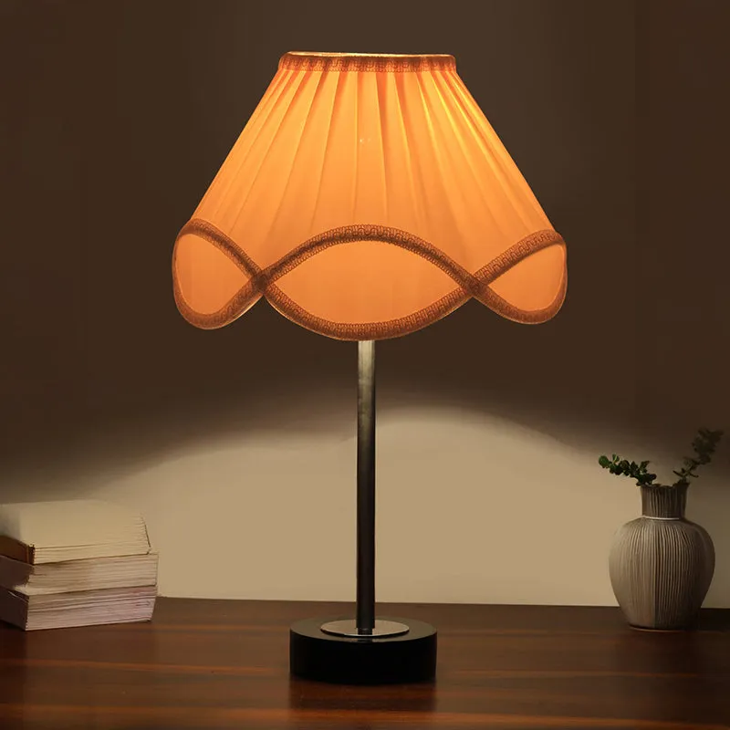 Valencia Rodin Wooden Table Lamp - OffWhite,Silver,Black media 1