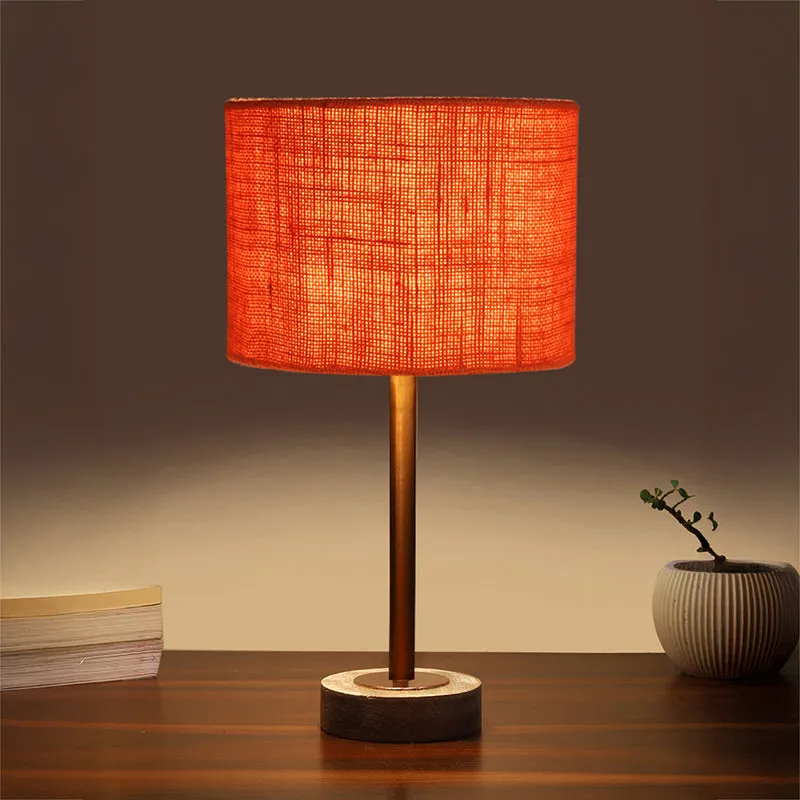 Sienna I Rodin Wooden Table Lamp - Orange,Copper,White media 1