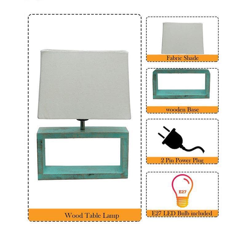 Isadora Fabric Table Lamp - Beige,Blue media 5